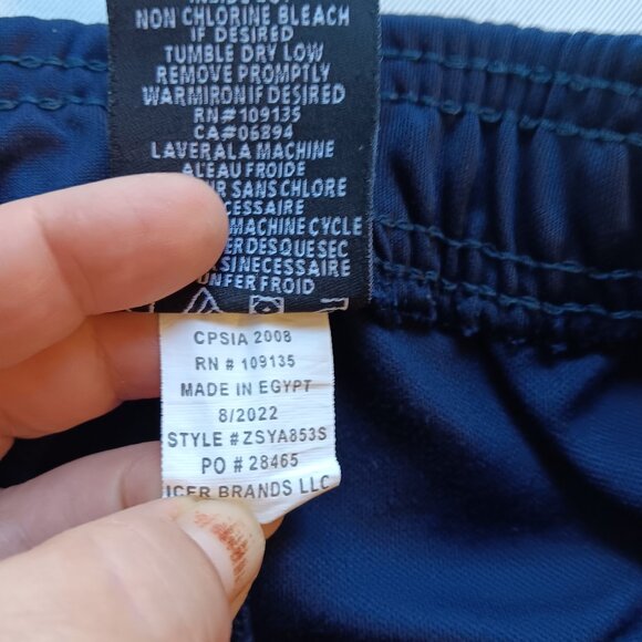 Icer Brands Navy NBA  Athletic Short Youth Size 14/16 Elastic Waist Polyester D8 - Picture 9 of 9